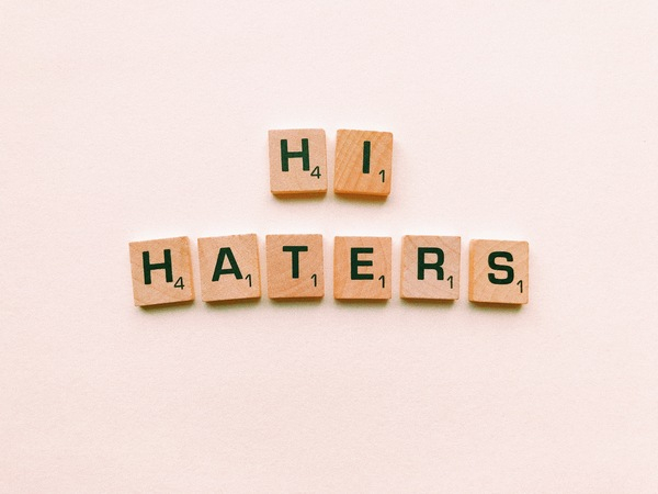 alphabet,board game,conceptual,cutout,design,display,game,hate,haters,illustration,letters,scrabble,symbol,text,toy,wooden,words,Free Stock Photo