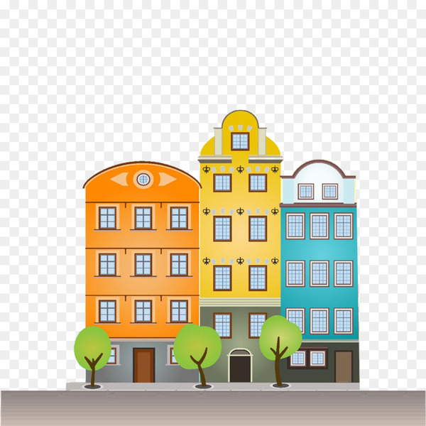 architecture of the city,building,cartoon,silhouette,architecture,comics,villa,apartment,child,download,elevation,yellow,house,facade,home,residential area,png