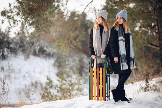 outside,sisters,casual,two,wear,twins,pretty,sled,frost,positive,pants,season,lifestyle,portrait,beautiful,jacket,scarf,young,female,outdoor,youth,cold,girls,model,weather,gray,fun,clothing,park,hat,person,white,women,holiday,happy,smile,black,face,cute,beauty,nature,fashion,hand,snow,people,winter,christmas