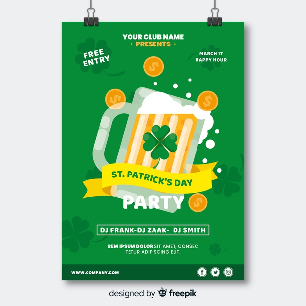 go green,money icon,clover,social icons,traditional,culture,mug,print,media,flat design,information,flyer design,coin,twitter,poster design,party flyer,poster template,flat,golden,social,flyer template,holiday,promotion,celebration,spring,party poster,instagram,beer,social media,green,facebook,money,template,icon,design,party,ribbon,poster,flyer