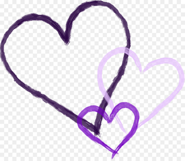 purple and pink heart clip art