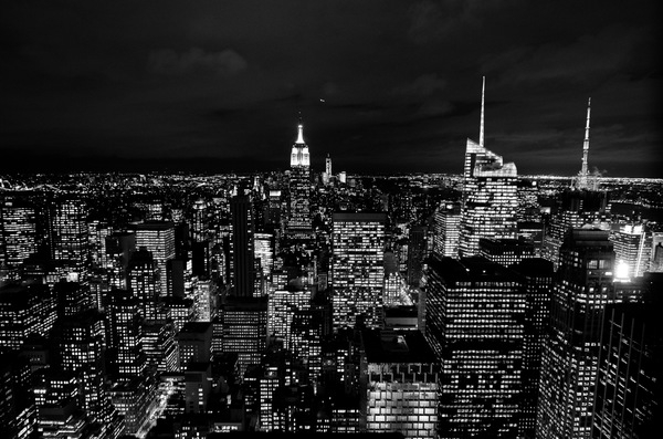 new york,city,dark,night,lights,usa,united states,buildings,towers,skyscrapers,rooftops,skyline,evening