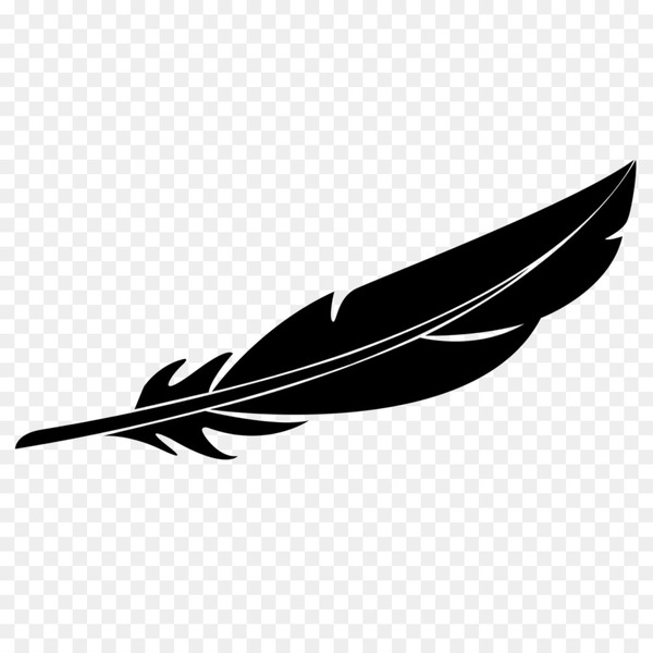 leaf,line,quill,feather,pen,wing,writing implement,logo,blackandwhite,fashion accessory,plant,natural material,png