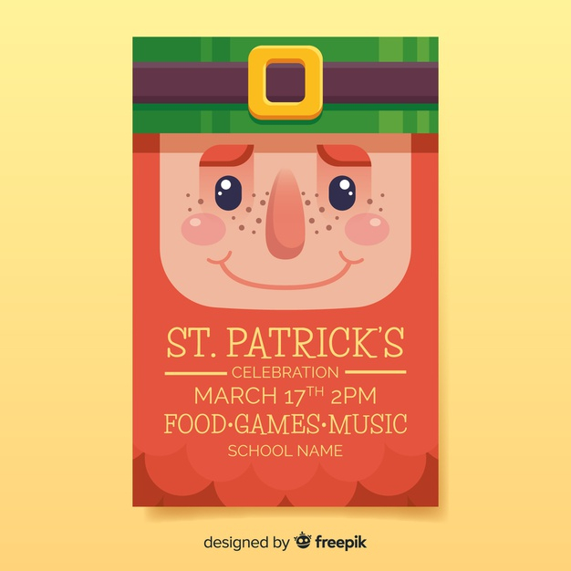 saint,ireland,march,promotional,luck,shamrock,irish,lucky,celtic,day,go green,clover,traditional,culture,print,head,flat design,information,beard,flyer design,poster design,party flyer,poster template,flat,flyer template,holiday,promotion,celebration,spring,party poster,beer,character,green,template,design,party,poster,flyer