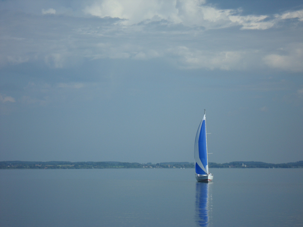 cc0,c1,sailing boat,lonely,blue,mood,chiemsee,water,wide,free photos,royalty free