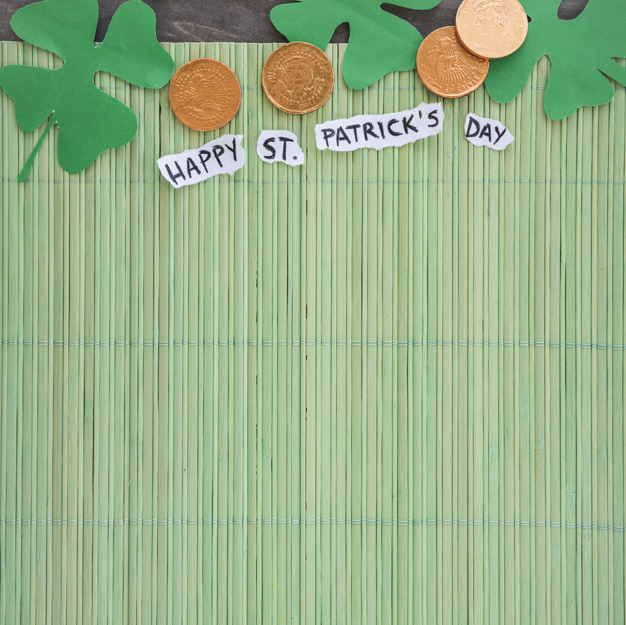 square format,copy space,bamboo mat,heap,near,st,patricks,clovers,pleasure,format,inscription,composition,fortune,saint,mat,copy,tradition,shamrock,irish,st patricks day,lucky,celtic,top view,top,season,day,festive,happiness,view,clover,word,coins,traditional,creativity,symbol,decorative,title,fun,bamboo,decoration,happy holidays,golden,square,holiday,happy,celebration,space,green,paper,money,party