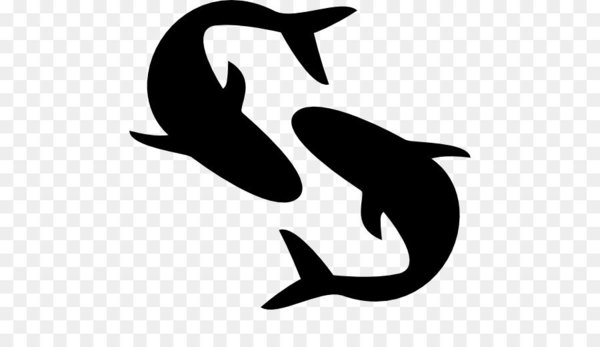 pisces,astrological sign,computer icons,zodiac,cancer,astrology,horoscope,astrological symbols,encapsulated postscript,symbol,sign,shark,silhouette,whales dolphins and porpoises,pattern,fish,dolphin,clip art,marine mammal,design,graphics,mammal,line,font,black and white,png