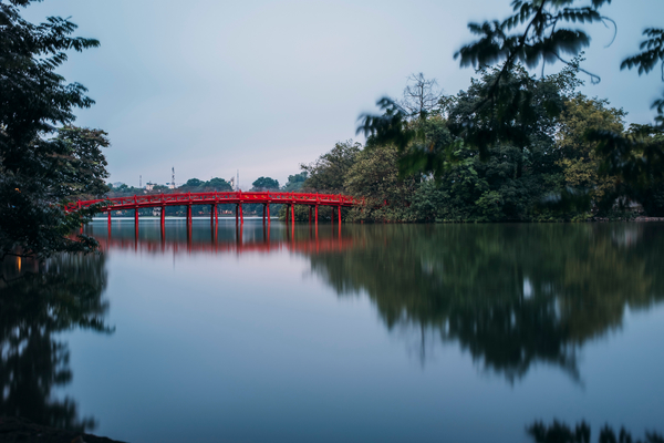 vietnam,bridge,red,tourist,attraction,free photos