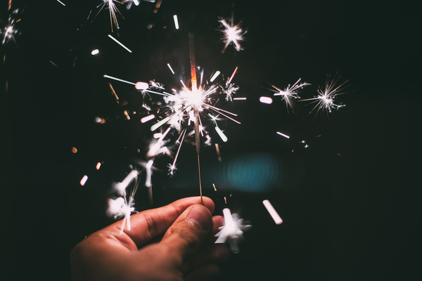 new year&#39;s eve,sparkler,sparks,sylvester,Free Stock Photo