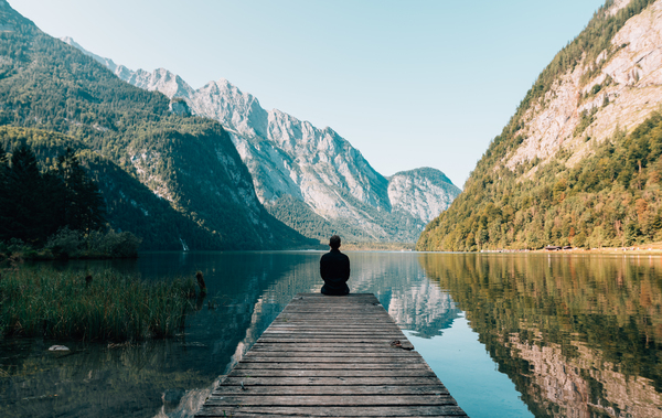 background,calm,clouds,daylight,dock,environment,grass,lake,landscape,looking,man,mountain,mountains,outdoors,person,reflections,rocks,scenery,scenic,serene,sitting,sky,tranquil,trees,view,water,wooden,woods,Free Stock Photo