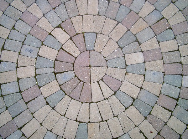 texture,pattern,background,brick,paver,circle,compass,radius,radial,center,tile,tiled