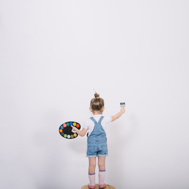 house,hand,light,brush,space,cute,art,color,rainbow,wall,kid,child,room,square,white,decoration,creative,paint brush,chair,painting