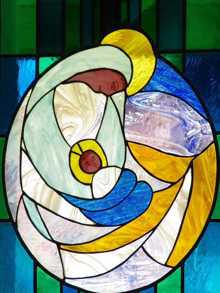 cc0,c1,france,savoie,stained glass,religious,chapel,maternity,free photos,royalty free