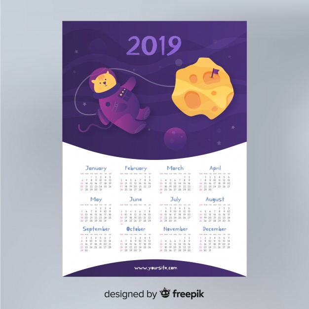 calendar,new year,school,design,template,animal,space,number,time,flat,new,flat design,plan,schedule,date,planner,astronaut,universe,diary