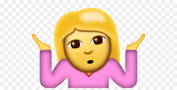 emoji,shrug,facepalm,emoticon,ios 10,woman,unicode,sticker,whatsapp,iphone,emotion,child,yellow,happiness,thumb,fruit,finger,facial expression,smile,smiley,hand,joint,mouth,cartoon,fictional character,face,computer wallpaper,png