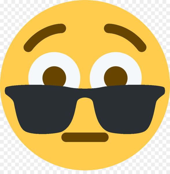 discord,emoji,smiley,shrug,emoticon,twitch,text messaging,computer icons,resident evil 4,glasses,sunglasses,yellow,smile,nose,eyewear,png
