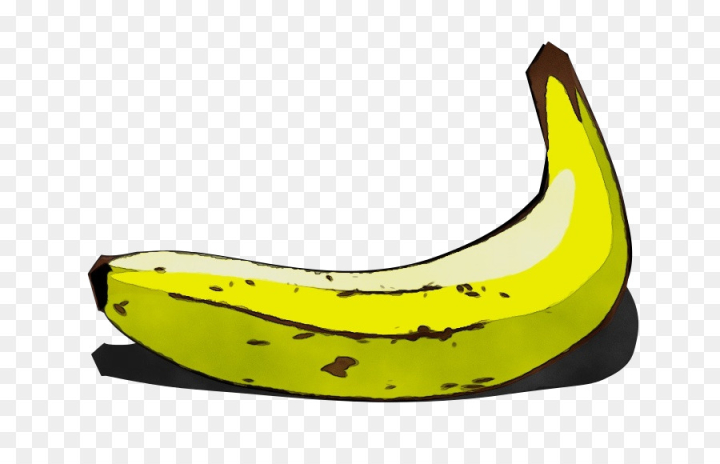 watercolor,paint,wet ink,banana family,banana,yellow,fruit,cooking plantain,food,plant,saba banana,png