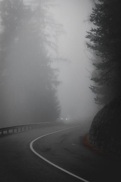 fog,cloud,mist,city,road,street,surreal,light,sunset,fog,road,car,tree,path,street,winter,autumn,fall,light,haze,rail,public domain images