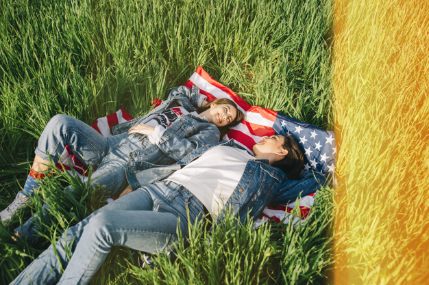 people,party,summer,independence day,flag,cute,grass,celebration,happy,stars,colorful,holiday,friends,park,group,vacation,usa,field,jeans,freedom