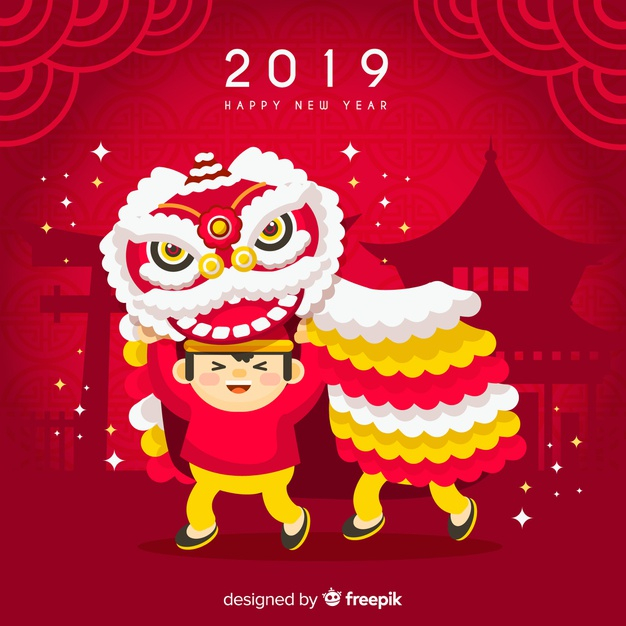 new year,party,template,chinese new year,chinese,dance,celebration,lion,festival,flat,china,new,2019,lettering,culture,year,asian,performance,costume,sparks