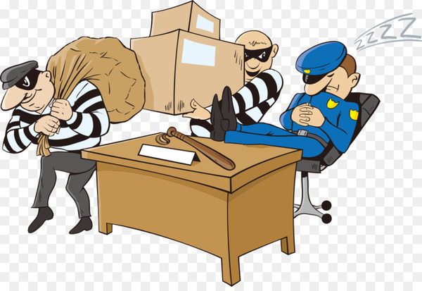 Free: Police officer Cartoon Theft - Vector Thief and Police 