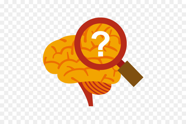 brain,magnifying glass,agy,neuroscience,loupe,scaling,human head,symbol,orange,line,png