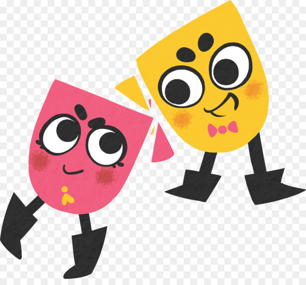 nintendo switch,snipperclips,laptop,drawing,nintendo,apple ipad family,artist,sticker,redbubble,mobile phones,cartoon,pink,yellow,emoticon,smile,smiley,graphic design,png