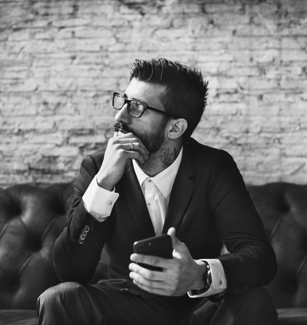 business,house,phone,man,home,mobile,hipster,black,cafe,digital,glasses,businessman,white,communication,new,business man,beard,mobile phone,connection,black and white