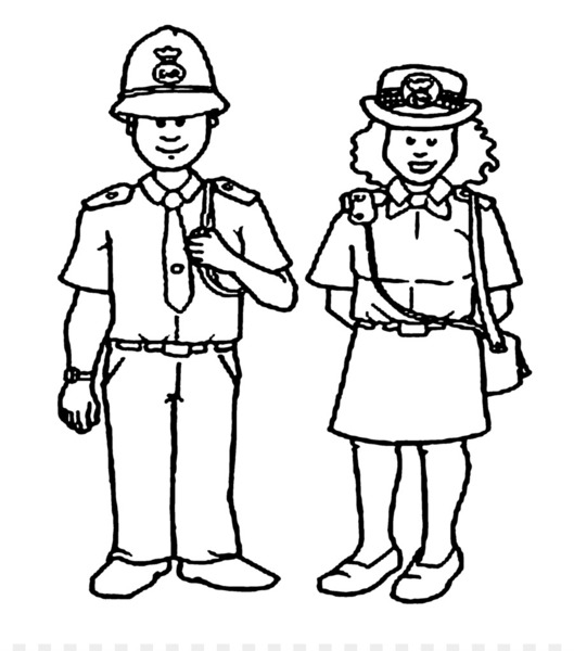 police woman coloring page