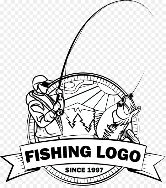 Free: Logo Fishing Fish hook Angling - Fishing old man 