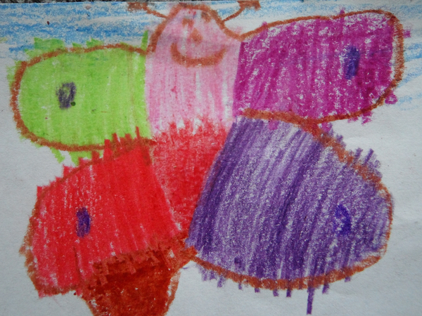 cc0,c1,butterfly,colorful,spring,child,painting,paint,image,drawing,kindergarten,free photos,royalty free