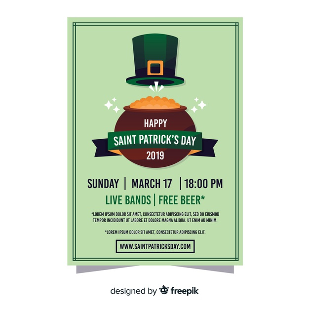 luck,shamrock,irish,lucky,celtic,day,go green,clover,pot,traditional,culture,print,flat design,information,flyer design,coin,hat,poster design,party flyer,cooking,poster template,flat,golden,flyer template,holiday,promotion,celebration,spring,party poster,beer,green,money,template,design,party,ribbon,poster,flyer