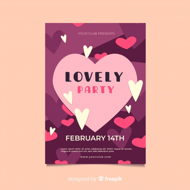 poster,heart,party,love,template,party poster,celebration,valentines day,valentine,flat,poster template,celebrate,print,hearts,valentines,romantic,beautiful,day,romance,february