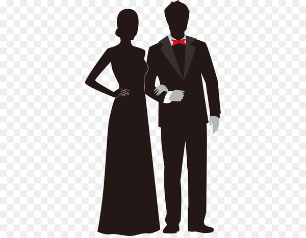 prom couple silhouette