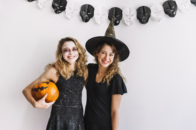 background,party,hand,halloween,camera,black background,autumn,space,celebration,black,white background,makeup,white,decoration,fall,dress,mask,teenager,pumpkin,suit
