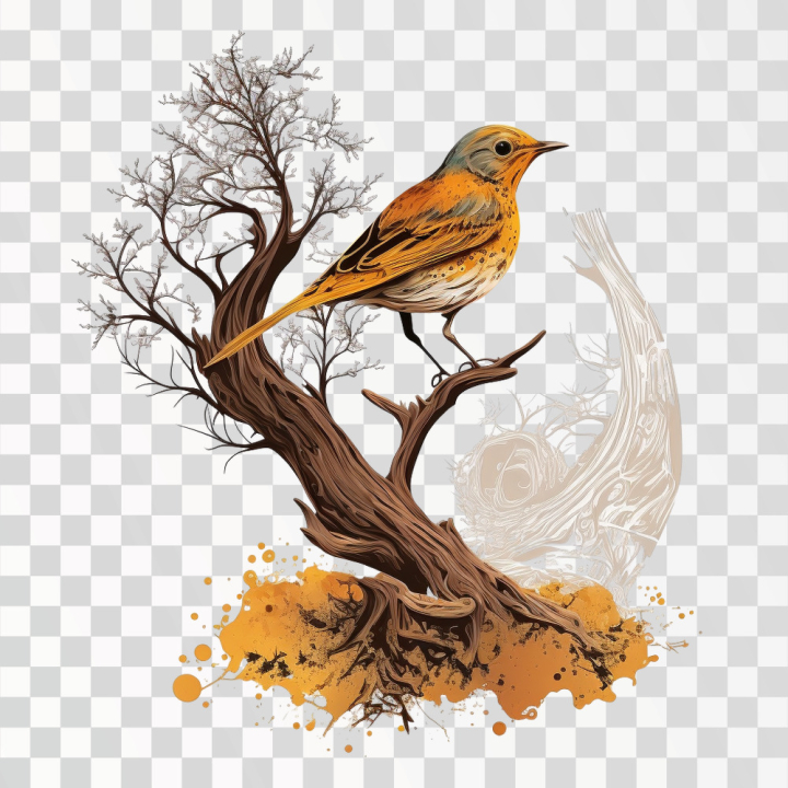 Five Bird On Tree Hand Drawing Stock Vector (Royalty Free) 565699264 |  Shutterstock