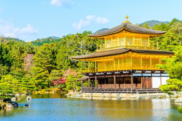 tree,gold,travel,nature,japan,garden,golden,architecture,japanese,park,tourism,culture,temple,asian,beautiful,landmark,pond,reflection,famous,buddhist