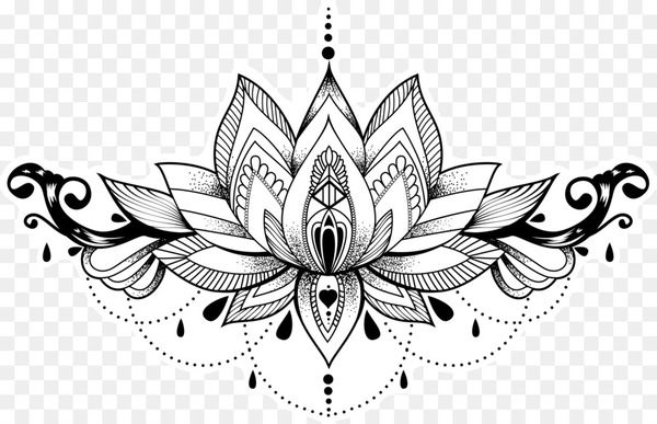 Free Abziehtattoo Nelumbo Nucifera Henna Drawing Mandalas Nohat Cc