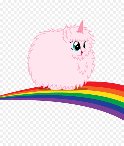 Free: Pink Fluffy Unicorns Dancing On Rainbows Drawing - unicorn