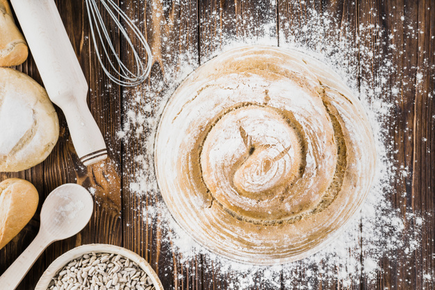 food,circle,bakery,kitchen,table,health,bread,swirl,organic,breakfast,round,pin,healthy,spiral,eat,spoon,sunflower,brown,healthy food,diet