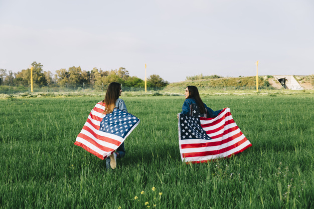 people,party,summer,independence day,space,cute,celebration,happy,stars,colorful,holiday,friends,running,park,fun,group,vacation,flags,usa,field