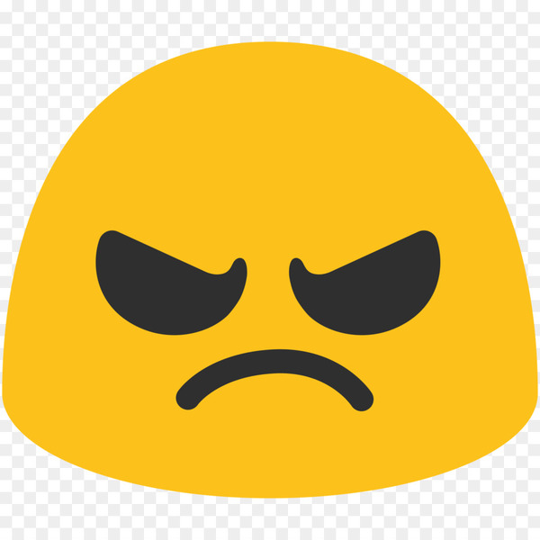 angry face,iphone,emoji,android,anger,smiley,unicode,android version history,face,handheld devices,desktop wallpaper,emoticon,apple color emoji,mobile phones,yellow,smile,png