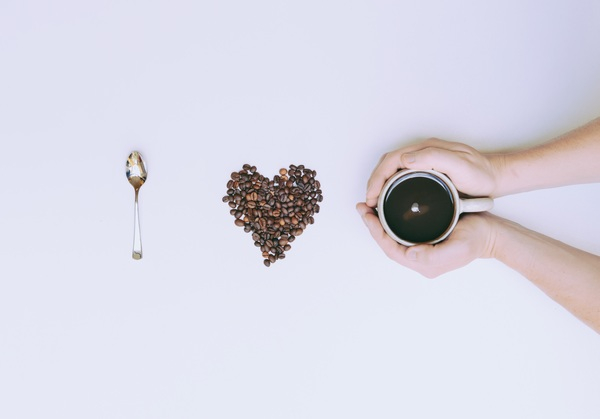 coffee,beans,heart,cup,hands,spoon,beverage,drink,morning,love