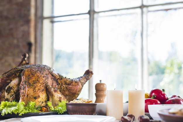food,party,green,thanksgiving,table,red,autumn,space,celebration,holiday,white,decoration,fall,glass,window,meat,candle,turkey,vegetable,dinner