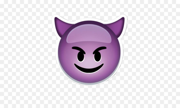 emoji,sticker,devil,smile,emoticon,smiley,demon,text messaging,angel,computer icons,whatsapp,emoji movie,pink,purple,violet,png