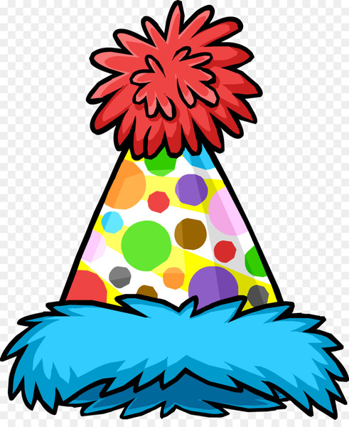 Free: Club Penguin Party hat Clip art - birthday hat 