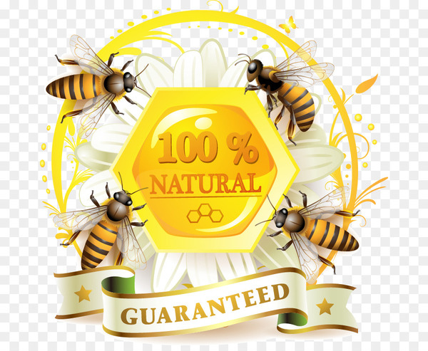 bee,honey,label,honey bee,honeycomb,beekeeper,jar,beekeeping,food,bottle,encapsulated postscript,arthropod,flower,pollinator,yellow,invertebrate,insect,bee pollen,membrane winged insect,png