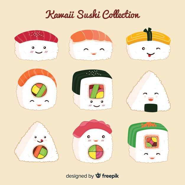 adorable,charming,oriental food,soya,gastronomy,smiling,pretty,asian food,set,kawaii,delicious,collection,pack,japanese food,drawn,meal,asian,eating,oriental,eat,sushi,japanese,rice,smile,cute,hand drawn,cartoon,restaurant,hand,menu,food