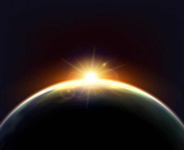 Free: Globe earth sunlight dark background poster 