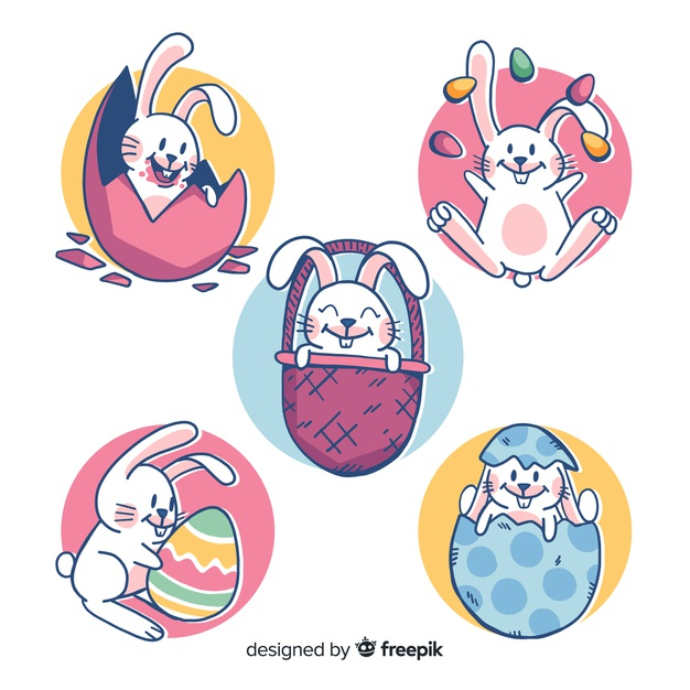 paschal,seasonal,juggling,smiling,tradition,cultural,set,collection,pack,eggs,cute animals,christian,shell,bunny,traditional,basket,dot,flat design,egg,rabbit,religion,easter,flat,yellow,holiday,celebration,spring,cute,red,animal,cartoon,blue,circle,design